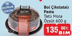 TATLI MOLA ÖZSÜT BOL ÇİKOLATALI PASTA 600 G